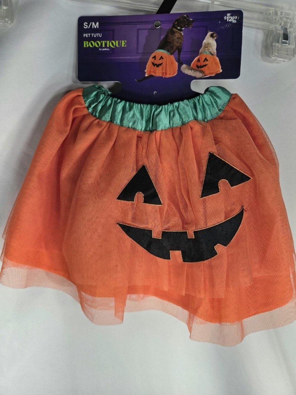 Bootique by Petco Pet Costume Jack O'Lantern Tutu Orange Green Black Size S/M